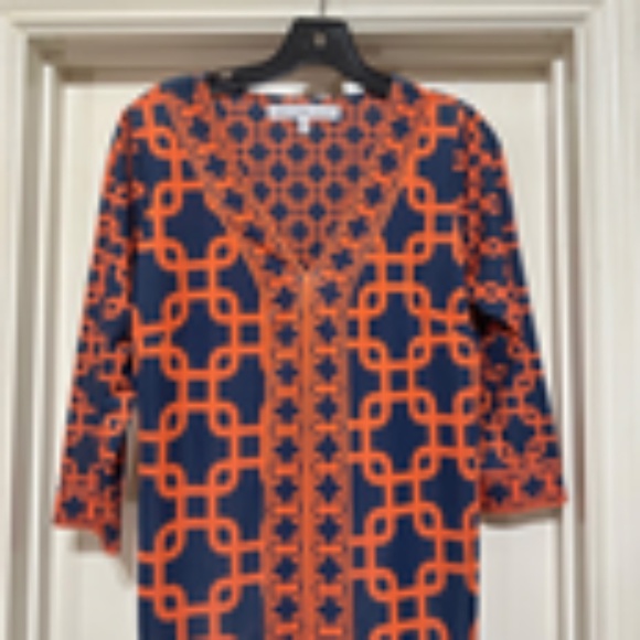 Gretchen Scott geometric Shift Dress S - Picture 4 of 11